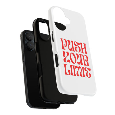 Bold Motivational Phone Case, Push Your Limit, Gym Lovers, Gift for Students, Inspiring Tech Accessory