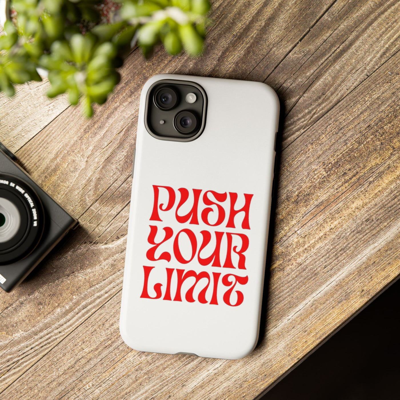 Bold Motivational Phone Case, Push Your Limit, Gym Lovers, Gift for Students, Inspiring Tech Accessory