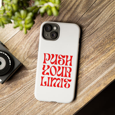 Bold Motivational Phone Case, Push Your Limit, Gym Lovers, Gift for Students, Inspiring Tech Accessory