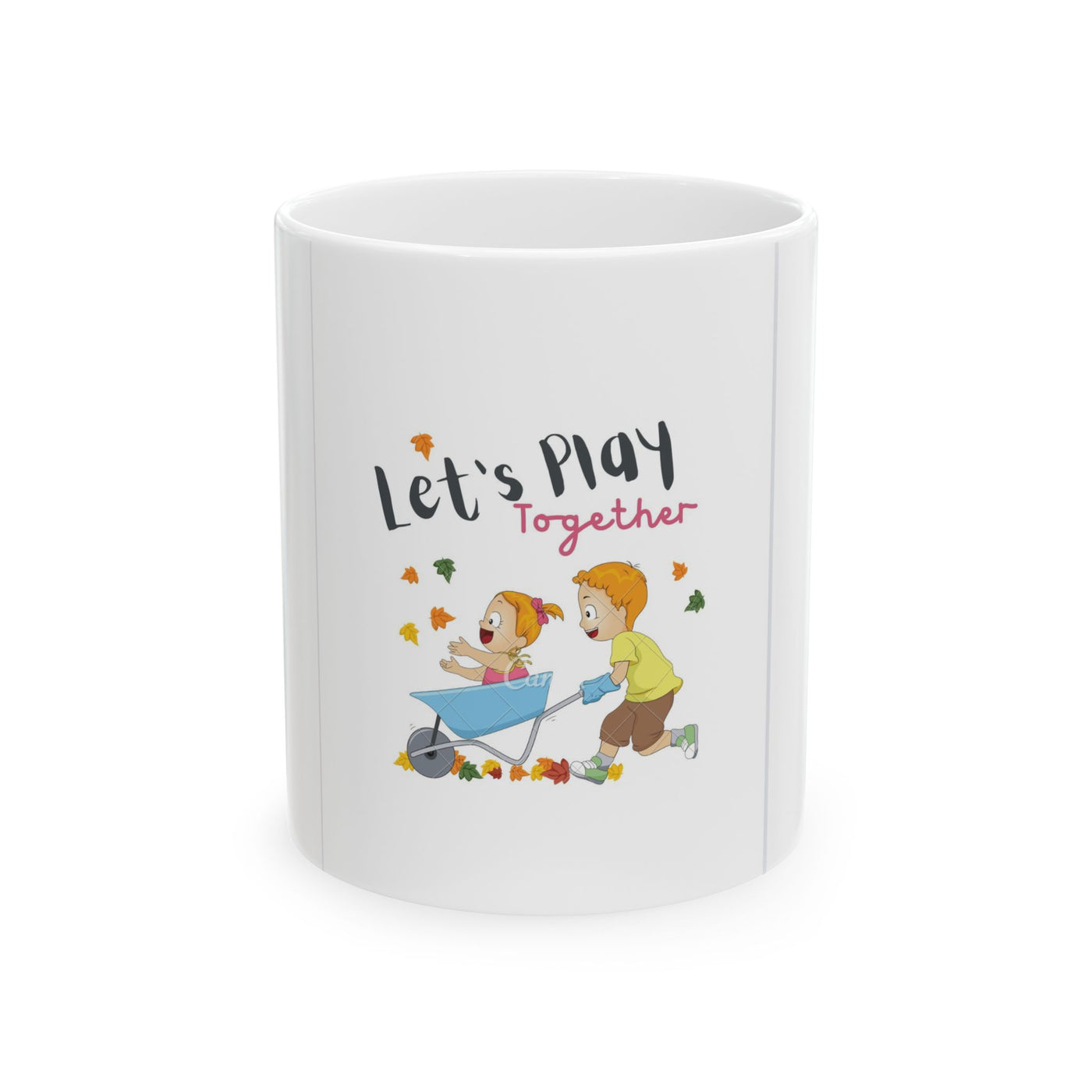 Playful Kids Ceramic Mug, Funny Parenting Gift, Let's Play Together Coffee Cup, Child-Friendly Beverage, Cute Kitchen Decor