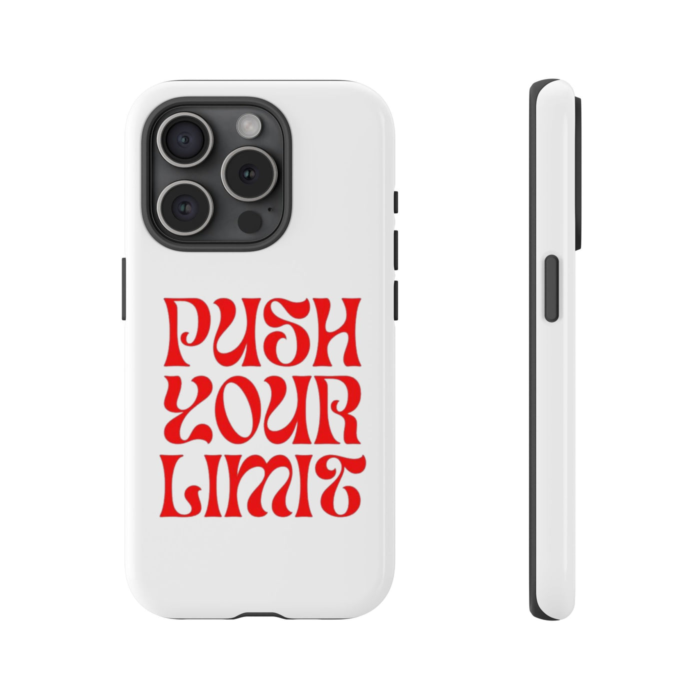 Bold Motivational Phone Case, Push Your Limit, Gym Lovers, Gift for Students, Inspiring Tech Accessory
