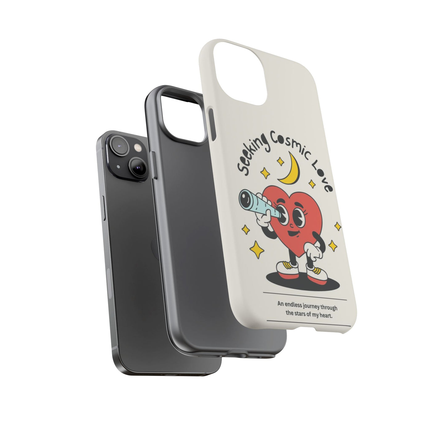 Cosmic Love Phone Case - Whimsical Heart Design, Cute Gift for Astronomers, Fun Accessories for Star Lovers, Adorable Tech Decor, [...]