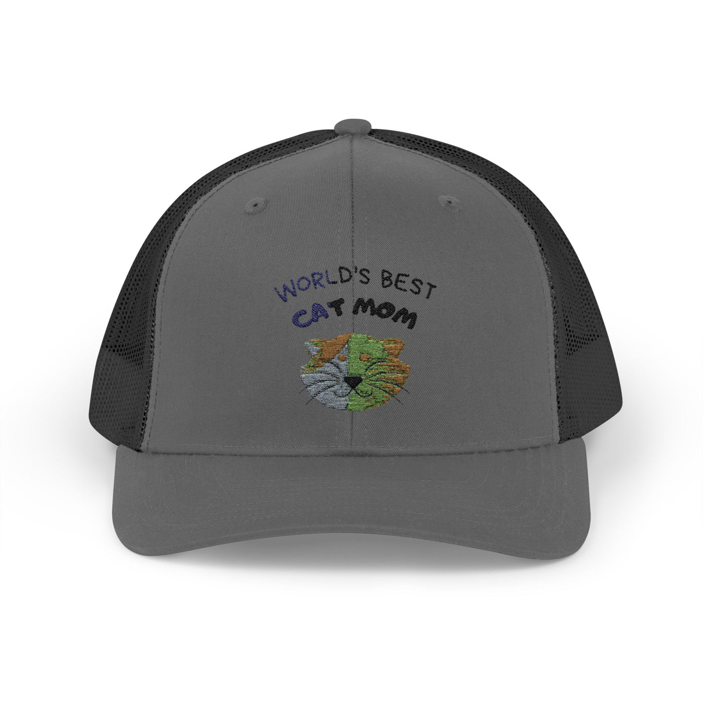 World's Best Cat Mom Snapback Trucker Cap | Perfect Gift for Cat Lovers, Adjustable Cap, Stylish Headwear, Fun Accessories