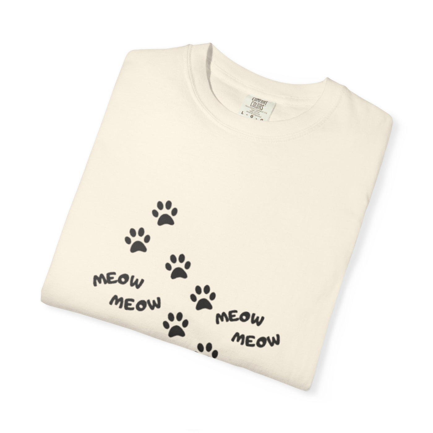 Cute Cat-Themed Garment-Dyed T-Shirt, Animal Lover Gift, Fun Casual Wear, Summer Tee, Pet Lovers Shirt