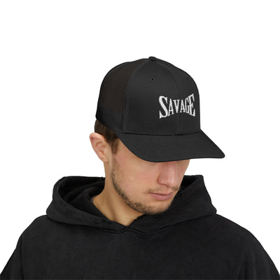 Savage Snapback Trucker Cap | Trendy Hat for Casual Outings, Perfect Gift for Birthdays, Festivals, Summer Events, Sporty Look