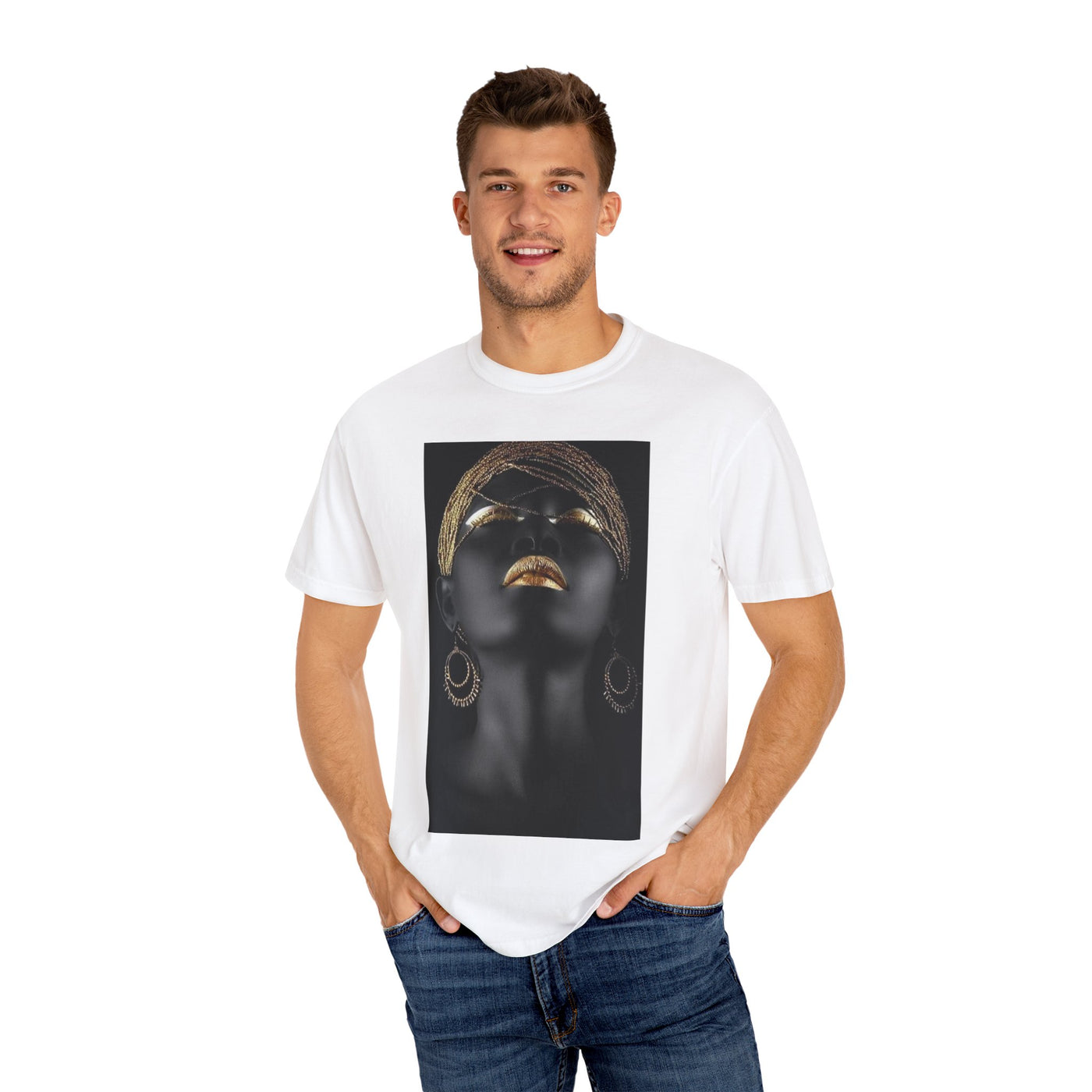 Elegant Black Woman T-Shirt, Unisex Shirt, Art Tee, Stylish Gift, Statement Top
