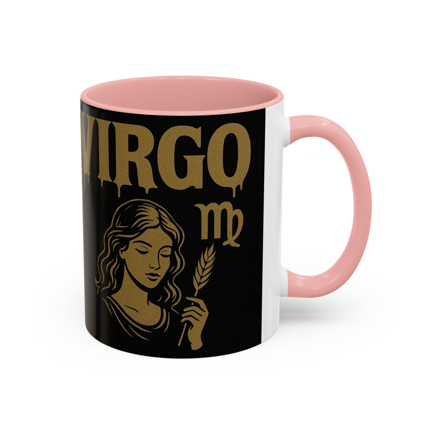 Astrology Virgo Coffee Mug, Zodiac Gift for Virgo Season, Horoscope Mug, Black and Gold Mugs, Astrology Gifts