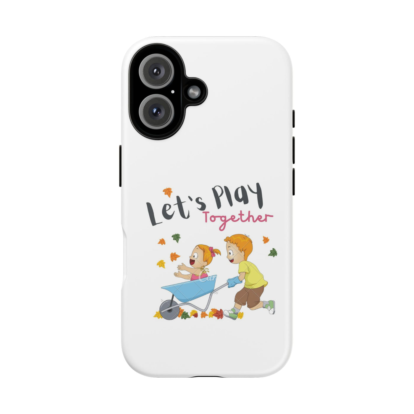 Children's Phone Case, Cute Kids Design, Let's Play Together, Gift for Parents, Fun and Playful Accessories, Fall Vibes