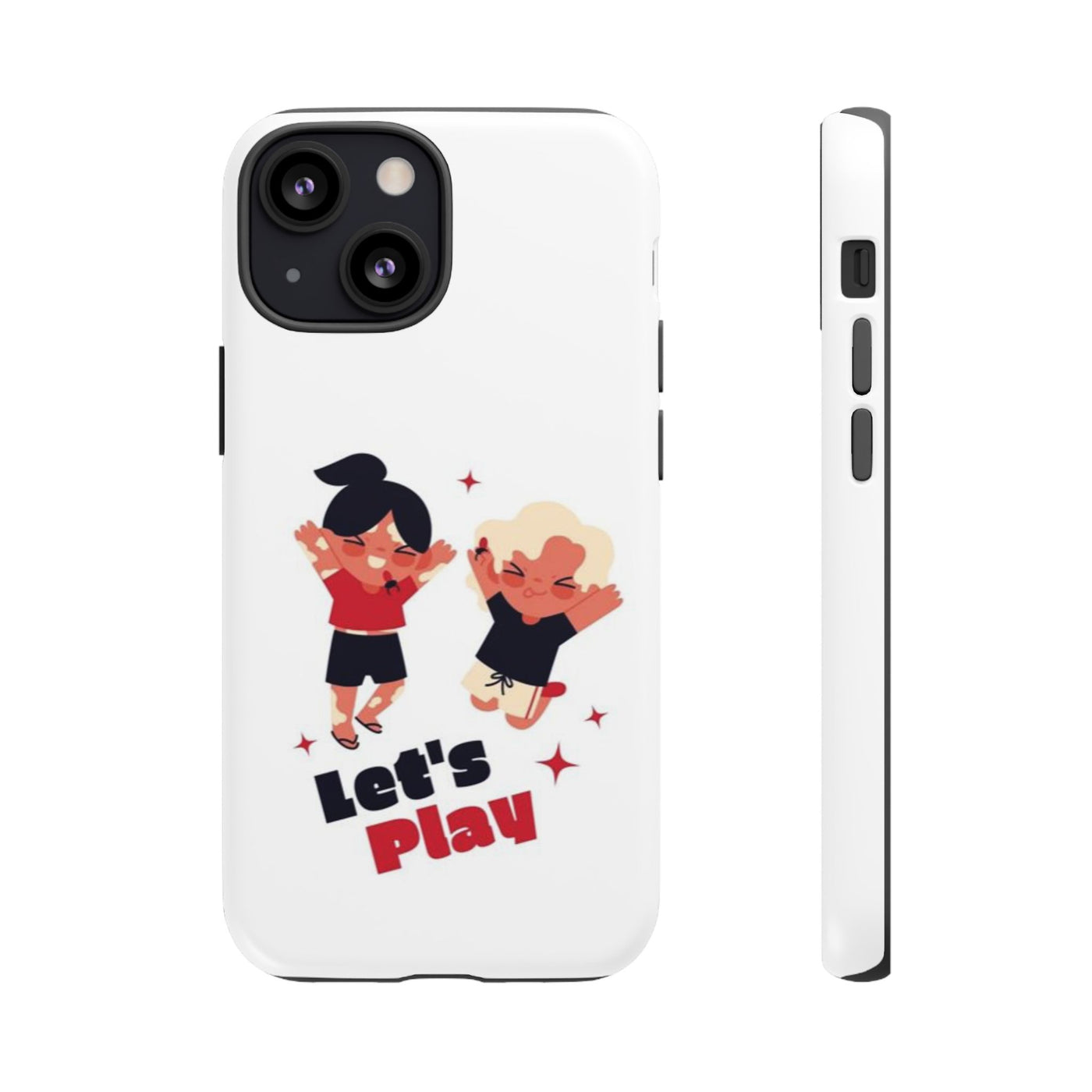 Let's Play Phone Case, Cute Kids Phone Holder, Fun Childrens Accessory, Playful Gift for Kids, Durable Tough Case