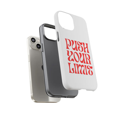 Bold Motivational Phone Case, Push Your Limit, Gym Lovers, Gift for Students, Inspiring Tech Accessory