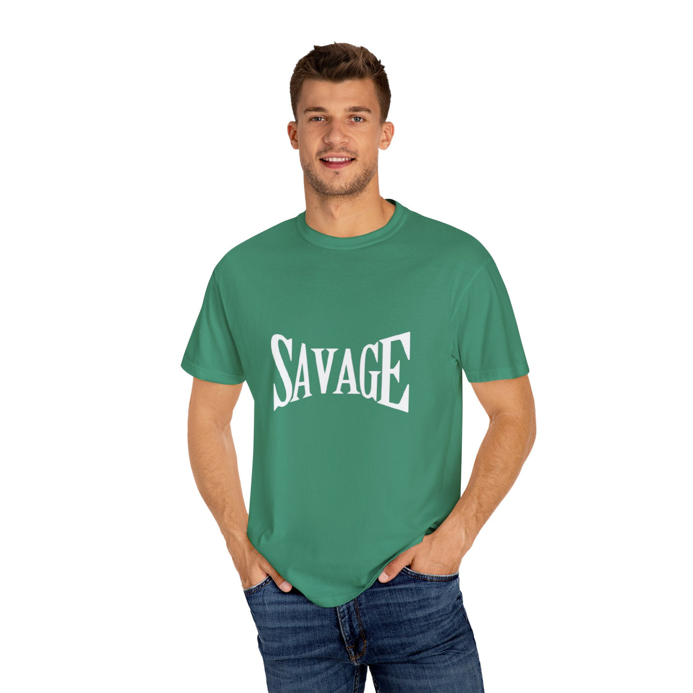Savage Unisex Garment-Dyed T-Shirt | Casual Everyday Wear, Gifts for Friends, Trendy Fashion, Fun Streetwear, Birthday Celebrations