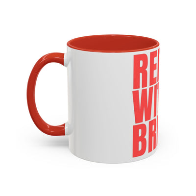 Refuel with Brew Accent Coffee Mug | Perfect Gift for Coffee Lovers, Daily Motivation, Home Office Decor, Birthday Mug, Unique Drinkware