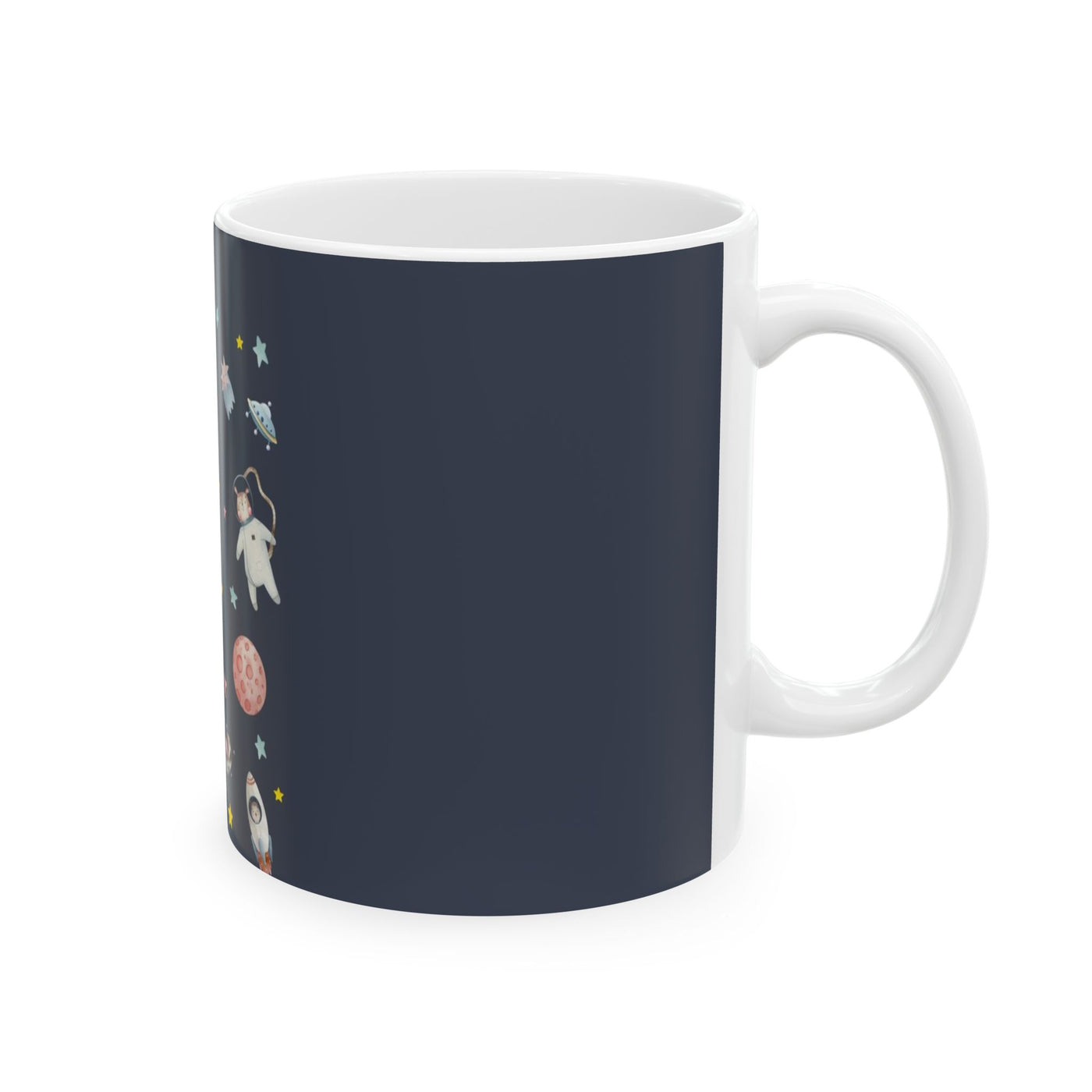 Cosmic Adventure Mug, Space-Themed Coffee Cup, Astronauts and Planets Ceramic Mug, Great for Kids, Birthday Gift and Space Lovers
