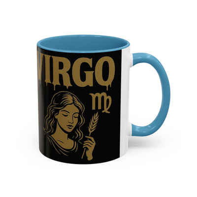 Astrology Virgo Coffee Mug, Zodiac Gift for Virgo Season, Horoscope Mug, Black and Gold Mugs, Astrology Gifts