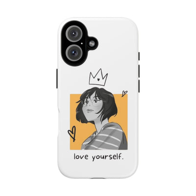 Phone Case with Inspirational Design - Love Yourself, Gift for Friends, Motivational Quote, Cute Phone Cover, Self-love Reminder