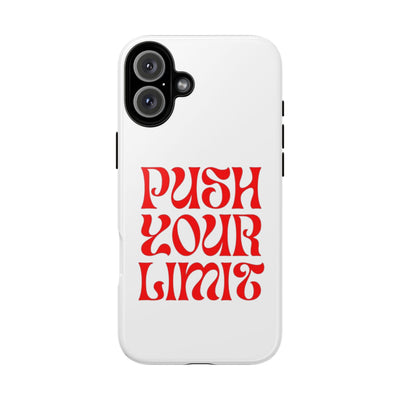 Bold Motivational Phone Case, Push Your Limit, Gym Lovers, Gift for Students, Inspiring Tech Accessory