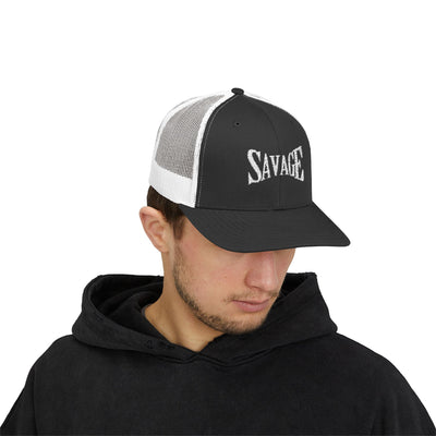 Savage Snapback Trucker Cap | Trendy Hat for Casual Outings, Perfect Gift for Birthdays, Festivals, Summer Events, Sporty Look
