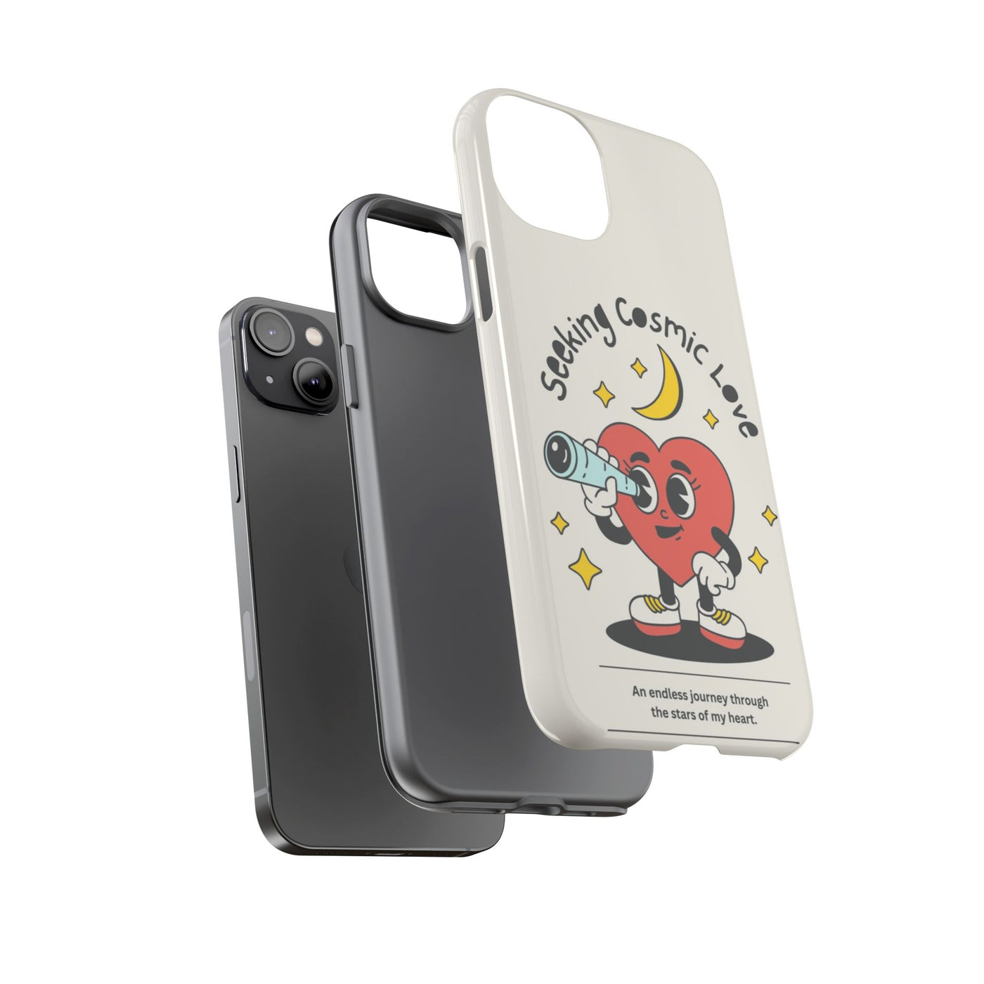 Cosmic Love Phone Case - Whimsical Heart Design, Cute Gift for Astronomers, Fun Accessories for Star Lovers, Adorable Tech Decor, [...]