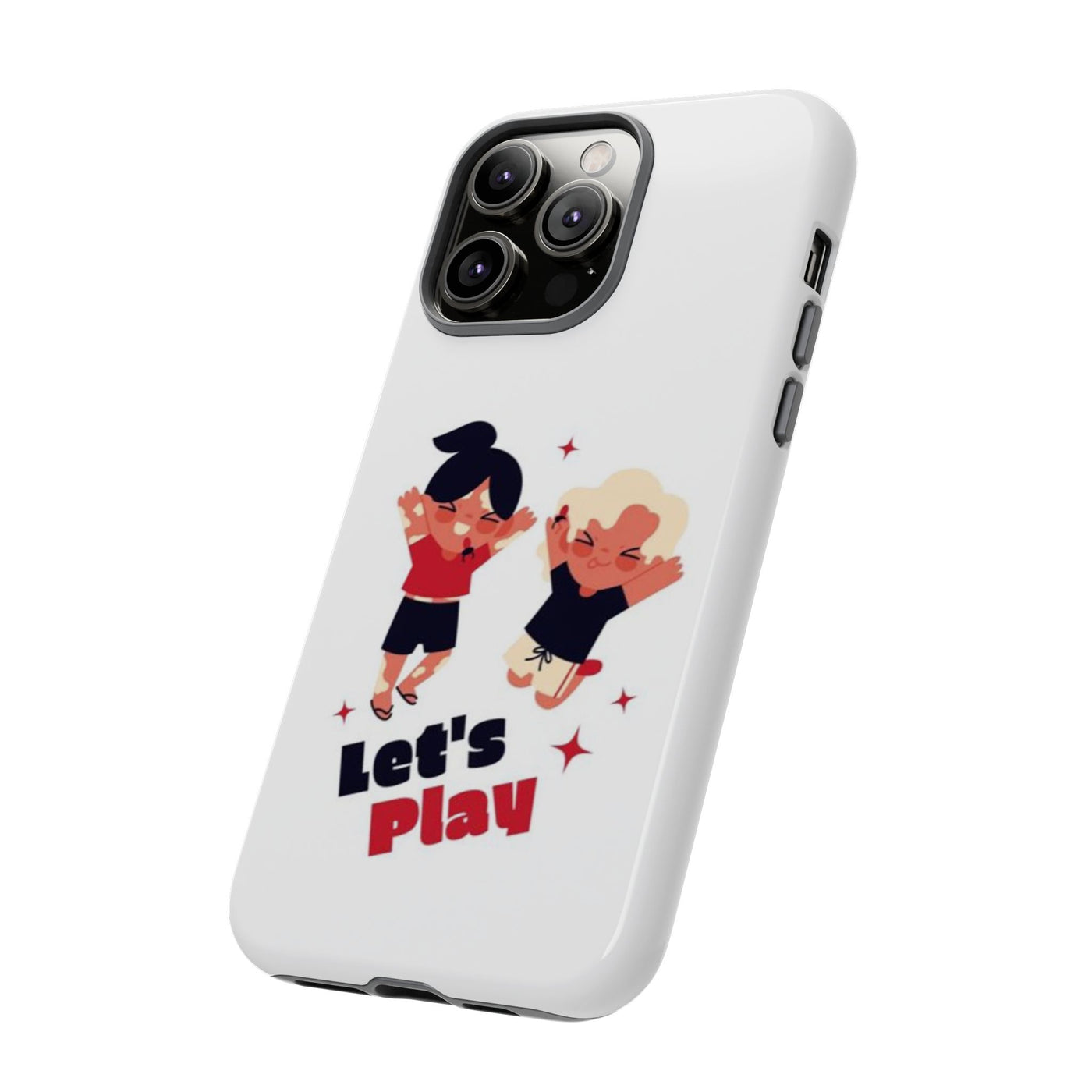 Let's Play Phone Case, Cute Kids Phone Holder, Fun Childrens Accessory, Playful Gift for Kids, Durable Tough Case