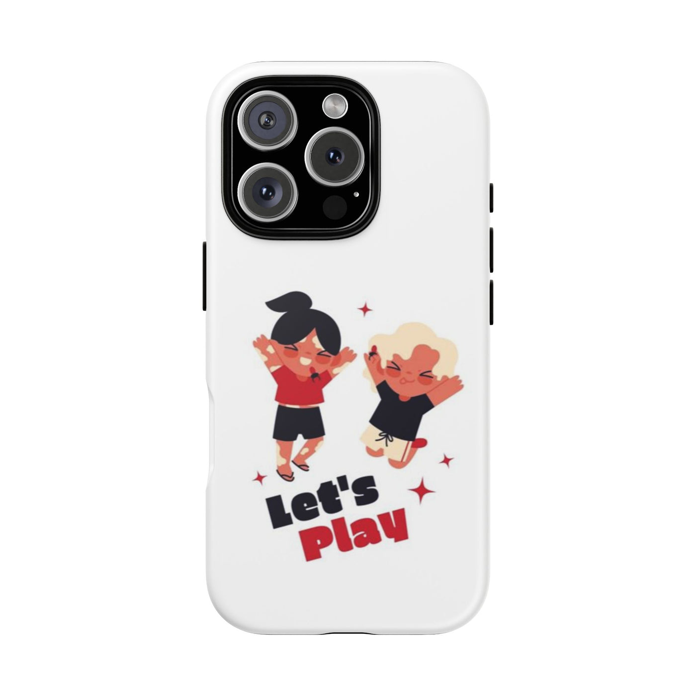 Let's Play Phone Case, Cute Kids Phone Holder, Fun Childrens Accessory, Playful Gift for Kids, Durable Tough Case