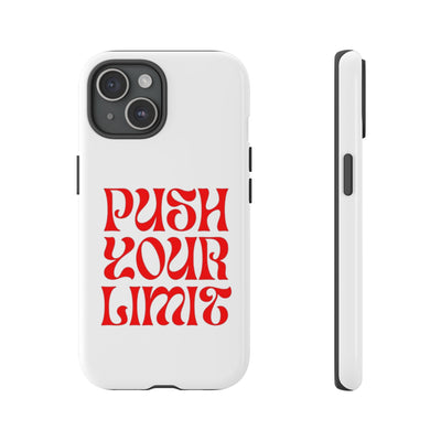 Bold Motivational Phone Case, Push Your Limit, Gym Lovers, Gift for Students, Inspiring Tech Accessory
