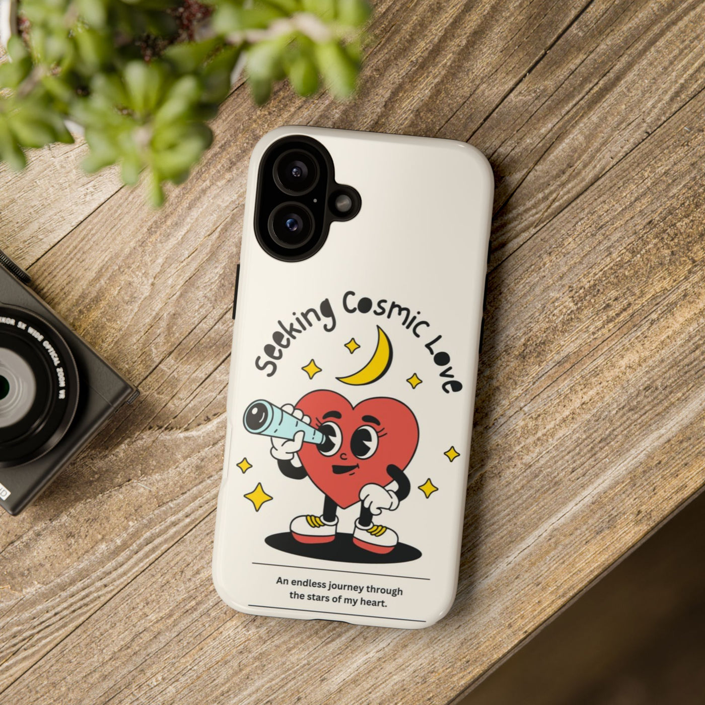 Cosmic Love Phone Case - Whimsical Heart Design, Cute Gift for Astronomers, Fun Accessories for Star Lovers, Adorable Tech Decor, [...]