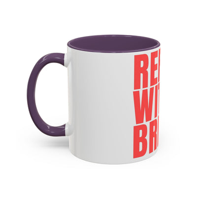 Refuel with Brew Accent Coffee Mug | Perfect Gift for Coffee Lovers, Daily Motivation, Home Office Decor, Birthday Mug, Unique Drinkware