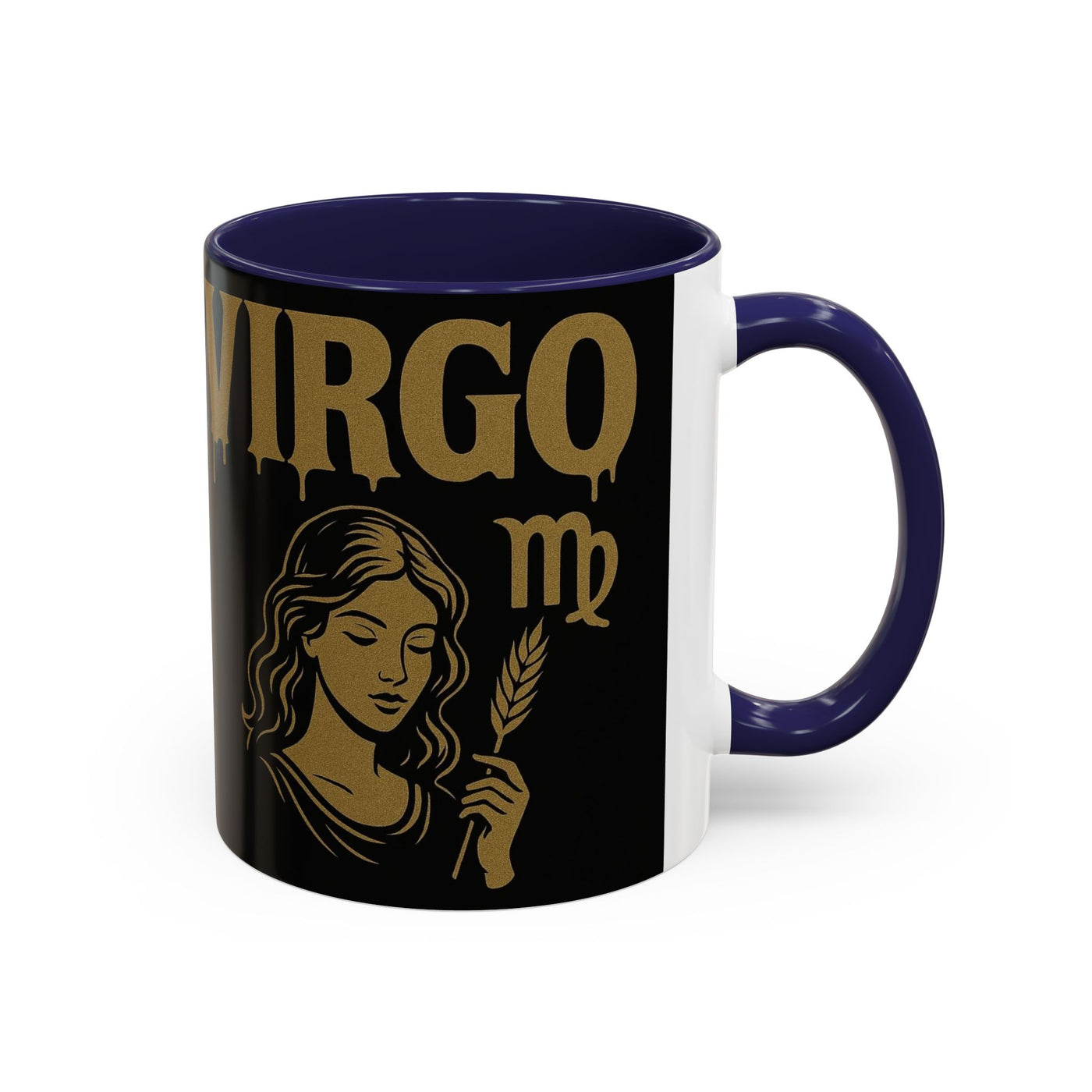 Astrology Virgo Coffee Mug, Zodiac Gift for Virgo Season, Horoscope Mug, Black and Gold Mugs, Astrology Gifts