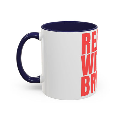Refuel with Brew Accent Coffee Mug | Perfect Gift for Coffee Lovers, Daily Motivation, Home Office Decor, Birthday Mug, Unique Drinkware