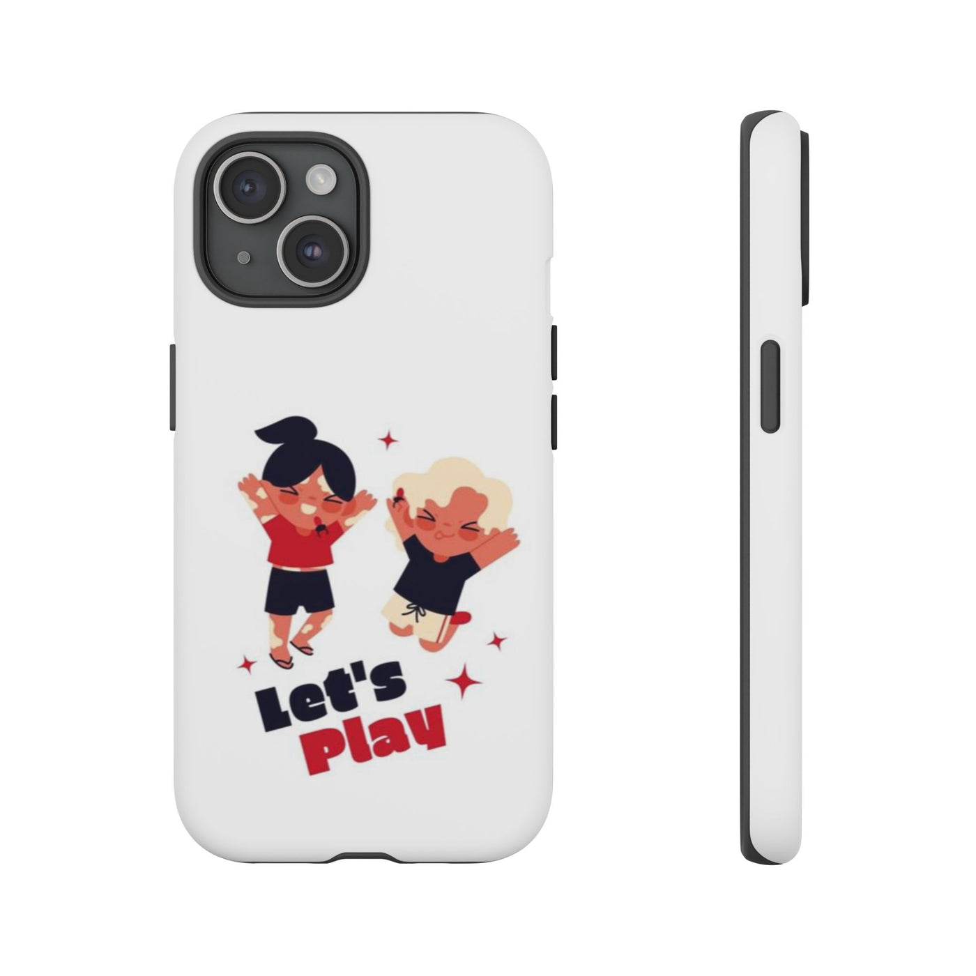 Let's Play Phone Case, Cute Kids Phone Holder, Fun Childrens Accessory, Playful Gift for Kids, Durable Tough Case