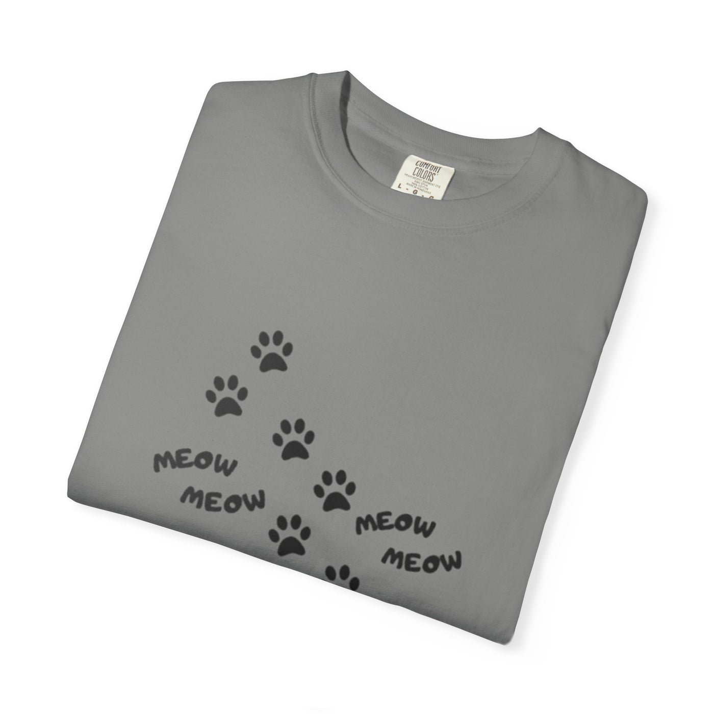Cute Cat-Themed Garment-Dyed T-Shirt, Animal Lover Gift, Fun Casual Wear, Summer Tee, Pet Lovers Shirt