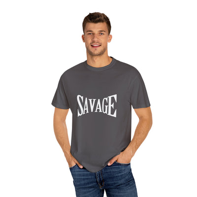 Savage Unisex Garment-Dyed T-Shirt | Casual Everyday Wear, Gifts for Friends, Trendy Fashion, Fun Streetwear, Birthday Celebrations