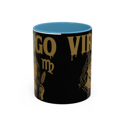 Astrology Virgo Coffee Mug, Zodiac Gift for Virgo Season, Horoscope Mug, Black and Gold Mugs, Astrology Gifts