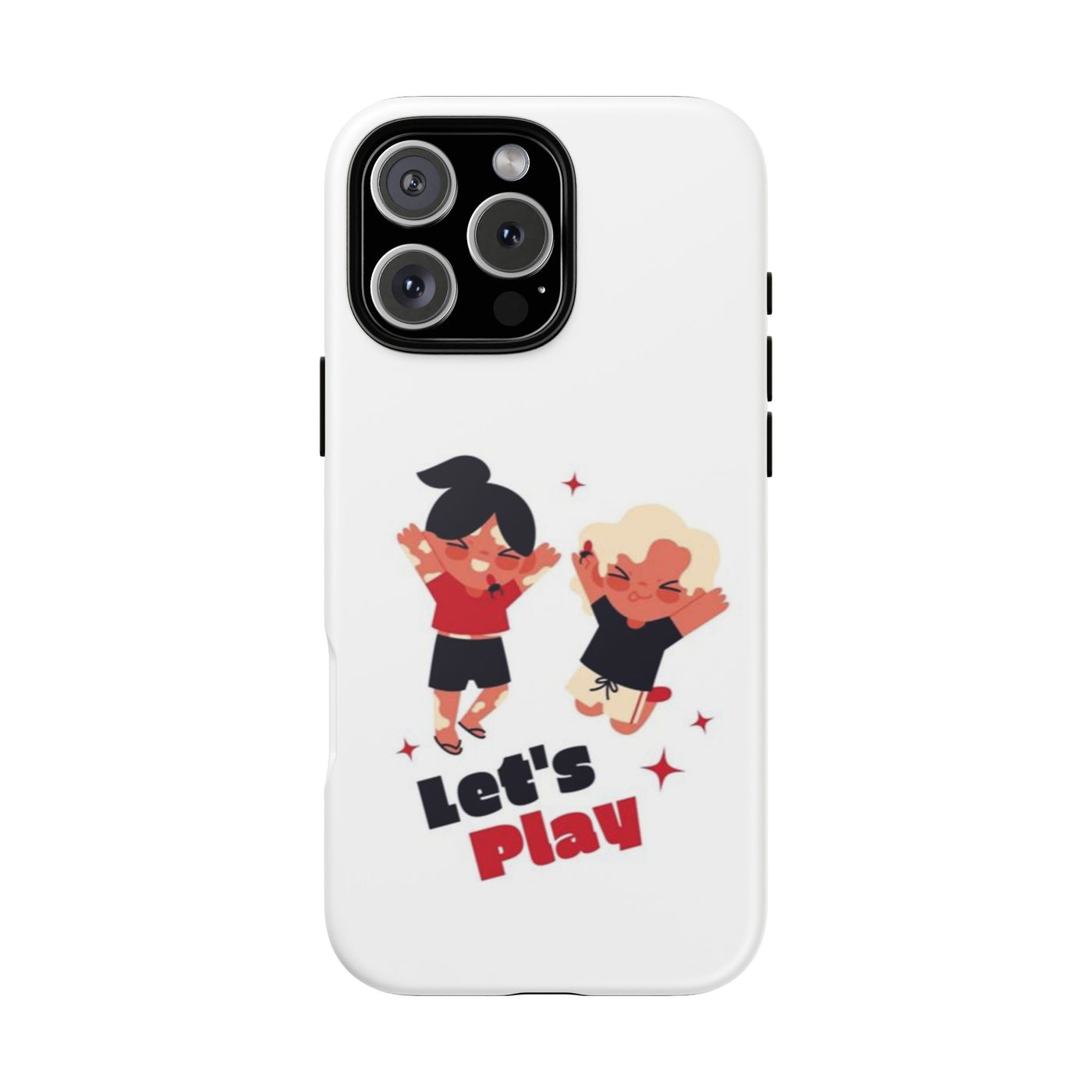 Let's Play Phone Case, Cute Kids Phone Holder, Fun Childrens Accessory, Playful Gift for Kids, Durable Tough Case