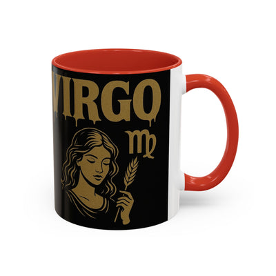 Astrology Virgo Coffee Mug, Zodiac Gift for Virgo Season, Horoscope Mug, Black and Gold Mugs, Astrology Gifts