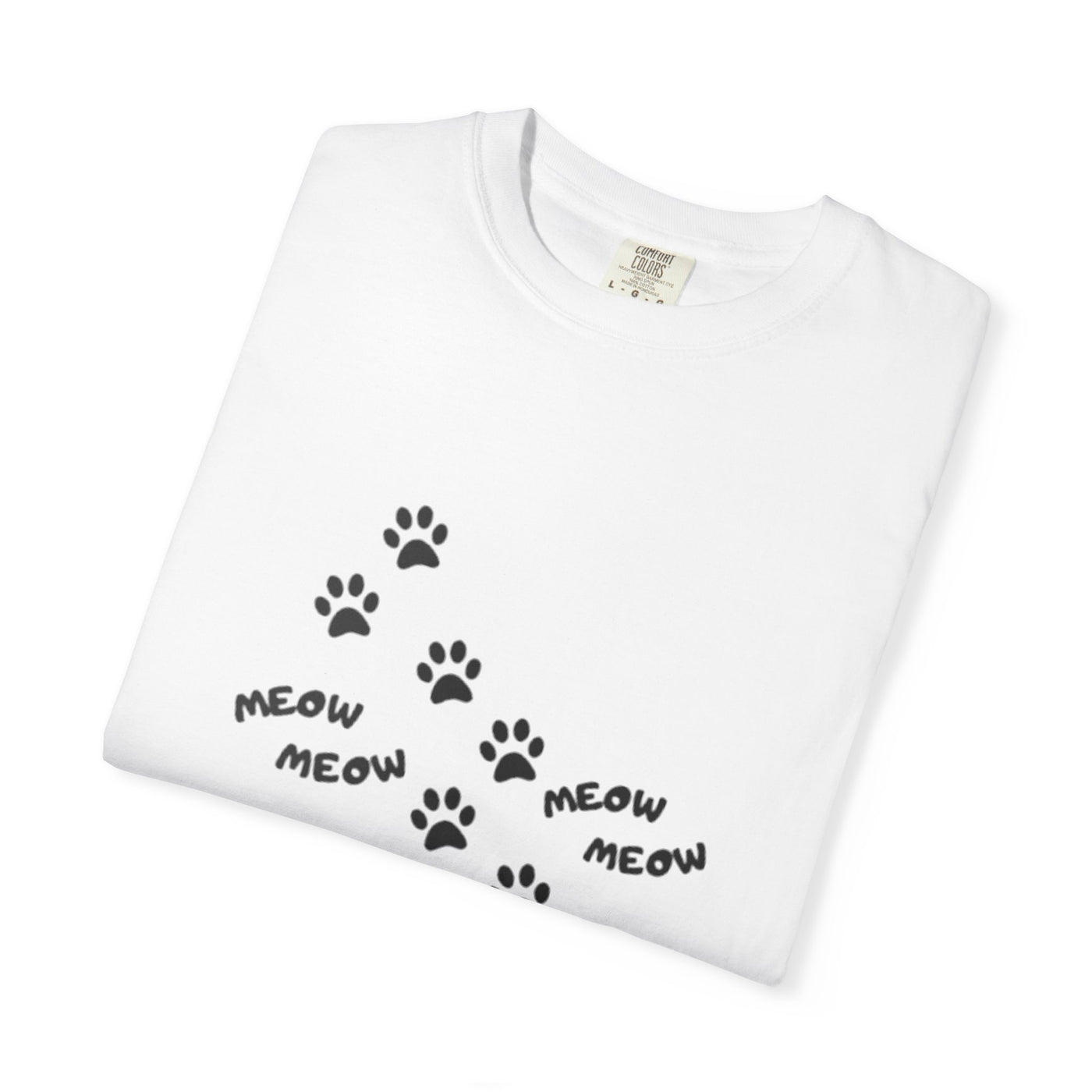 Cute Cat-Themed Garment-Dyed T-Shirt, Animal Lover Gift, Fun Casual Wear, Summer Tee, Pet Lovers Shirt