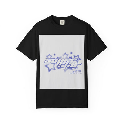 Star Garment-Dyed T-Shirt, Trendy Casual Wear, Unique Gift, Birthday Celebration, Comfortable Streetwear style