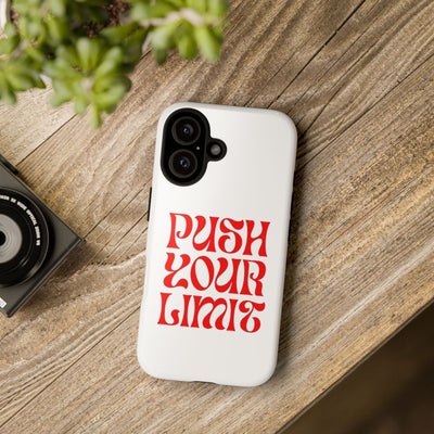 Bold Motivational Phone Case, Push Your Limit, Gym Lovers, Gift for Students, Inspiring Tech Accessory