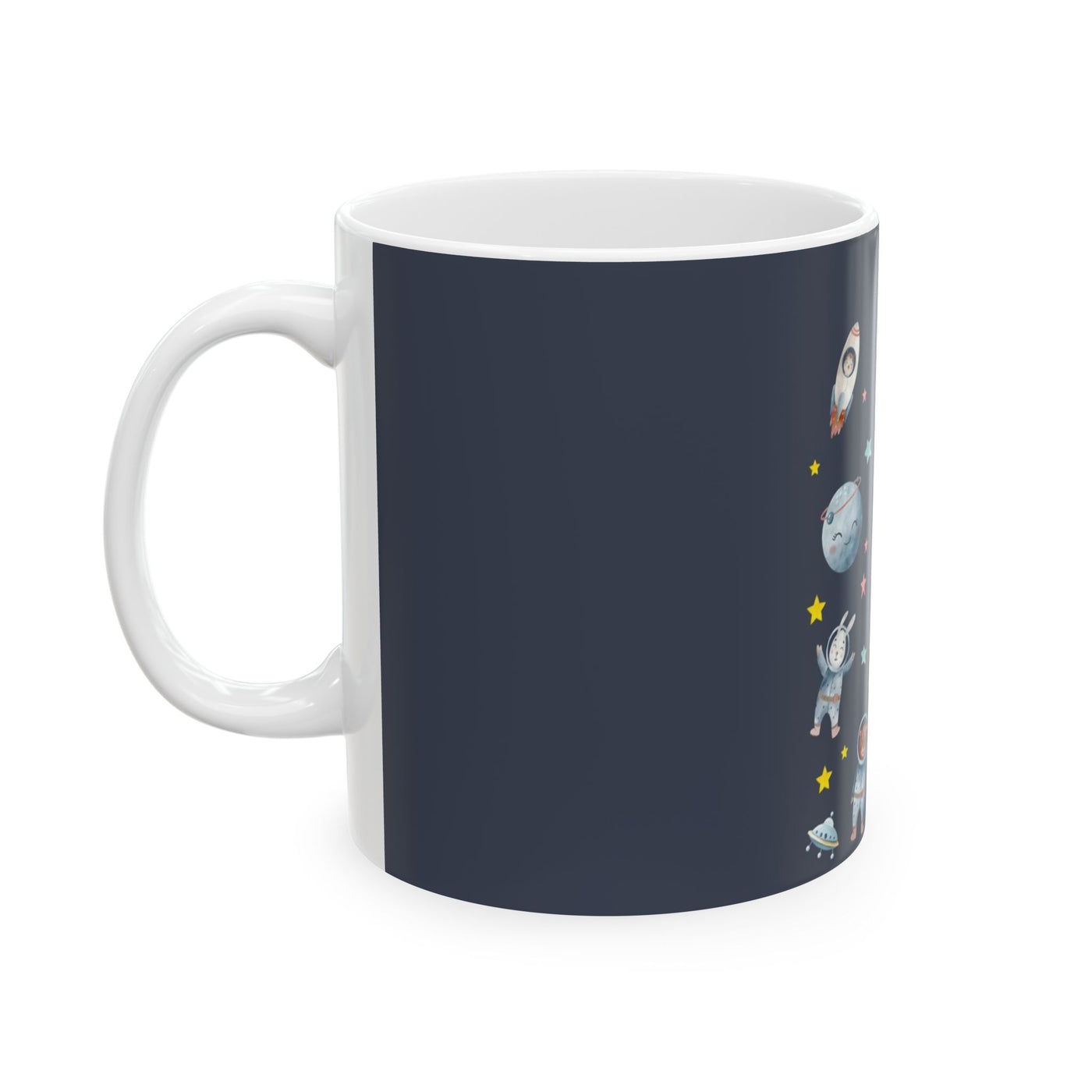 Cosmic Adventure Mug, Space-Themed Coffee Cup, Astronauts and Planets Ceramic Mug, Great for Kids, Birthday Gift and Space Lovers