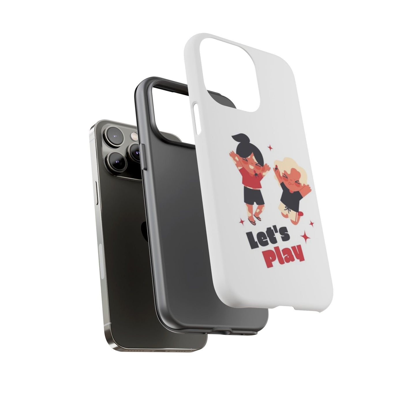 Let's Play Phone Case, Cute Kids Phone Holder, Fun Childrens Accessory, Playful Gift for Kids, Durable Tough Case