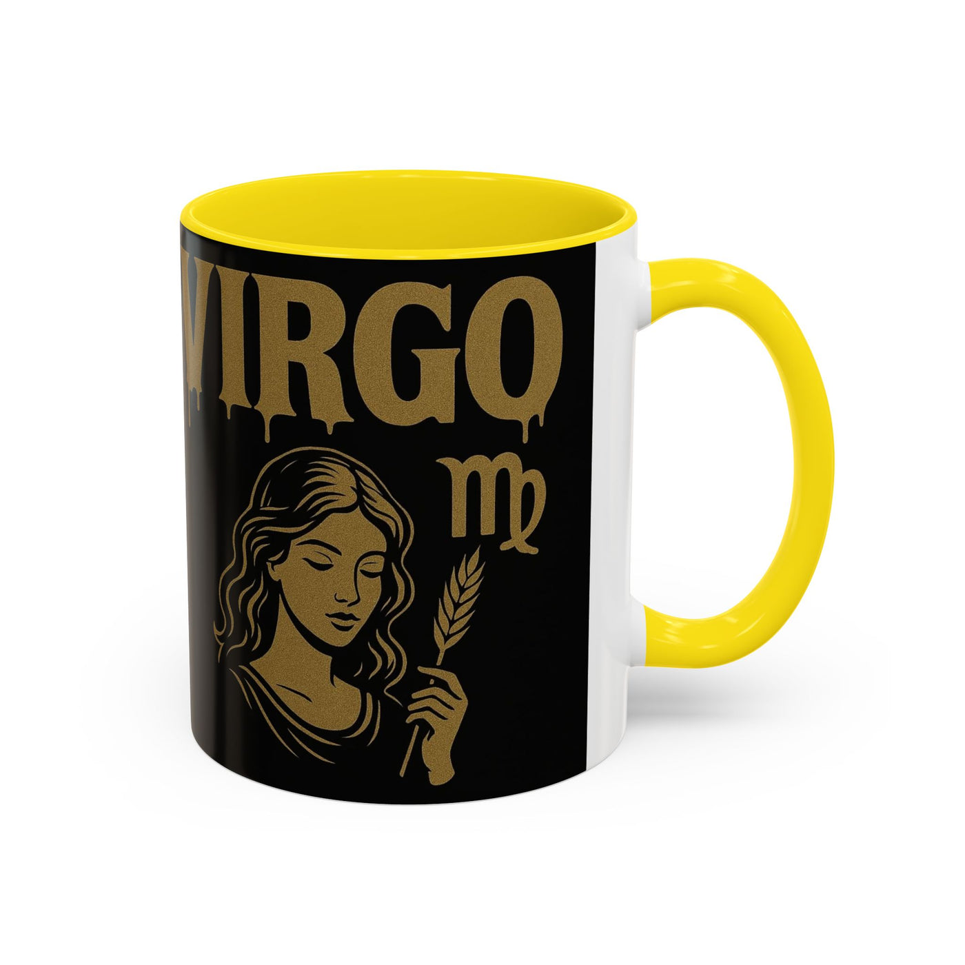 Astrology Virgo Coffee Mug, Zodiac Gift for Virgo Season, Horoscope Mug, Black and Gold Mugs, Astrology Gifts