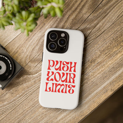 Bold Motivational Phone Case, Push Your Limit, Gym Lovers, Gift for Students, Inspiring Tech Accessory