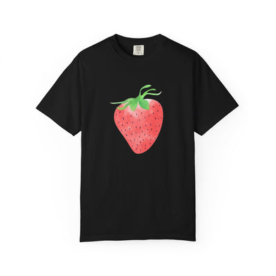 Strawberry Print Unisex T-shirt, Cute Summer Tee, Fruit Lover Gift, Casual Fashion, Eco-Friendly Apparel, Perfect for Picnics
