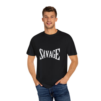 Savage Unisex Garment-Dyed T-Shirt | Casual Everyday Wear, Gifts for Friends, Trendy Fashion, Fun Streetwear, Birthday Celebrations