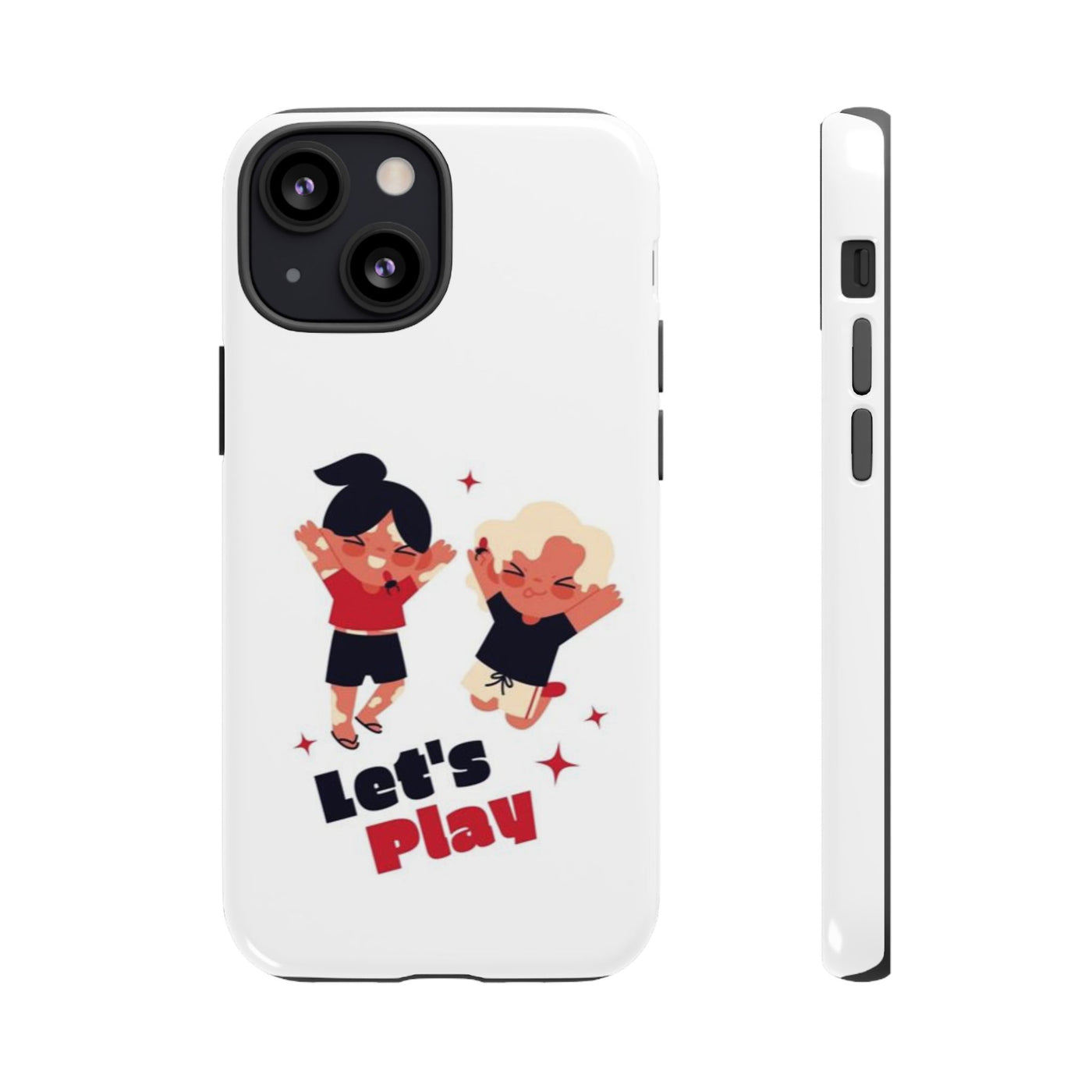 Let's Play Phone Case, Cute Kids Phone Holder, Fun Childrens Accessory, Playful Gift for Kids, Durable Tough Case