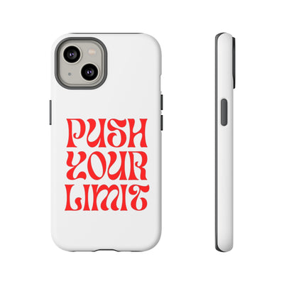 Bold Motivational Phone Case, Push Your Limit, Gym Lovers, Gift for Students, Inspiring Tech Accessory
