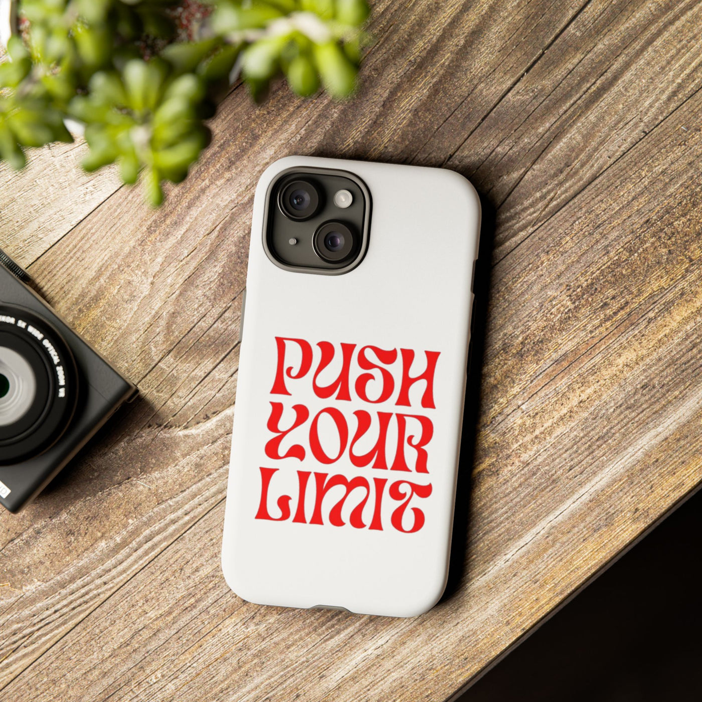 Bold Motivational Phone Case, Push Your Limit, Gym Lovers, Gift for Students, Inspiring Tech Accessory