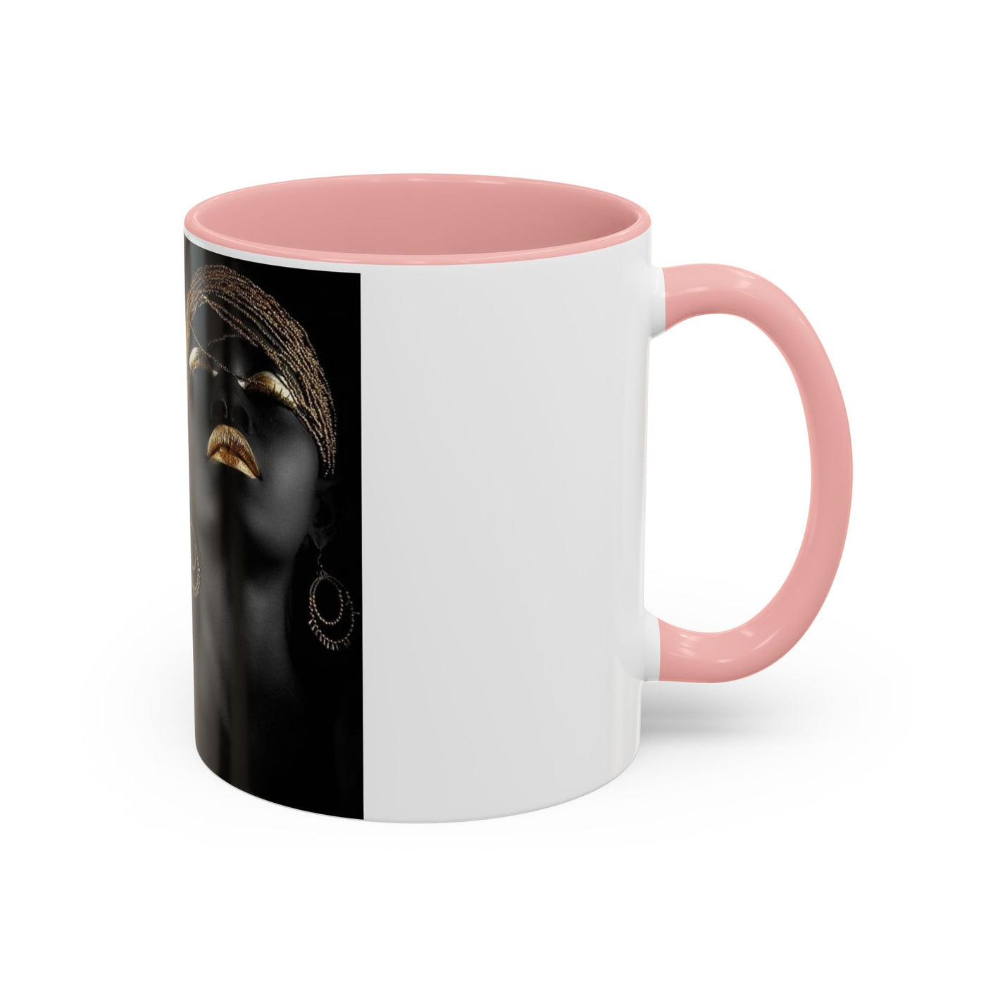 Elegant Black Woman Accent Coffee Mug - Afrocentric Home Decor, Unique Gift, Coffee Cup, Modern Kitchenware, Art Coffee Mug
