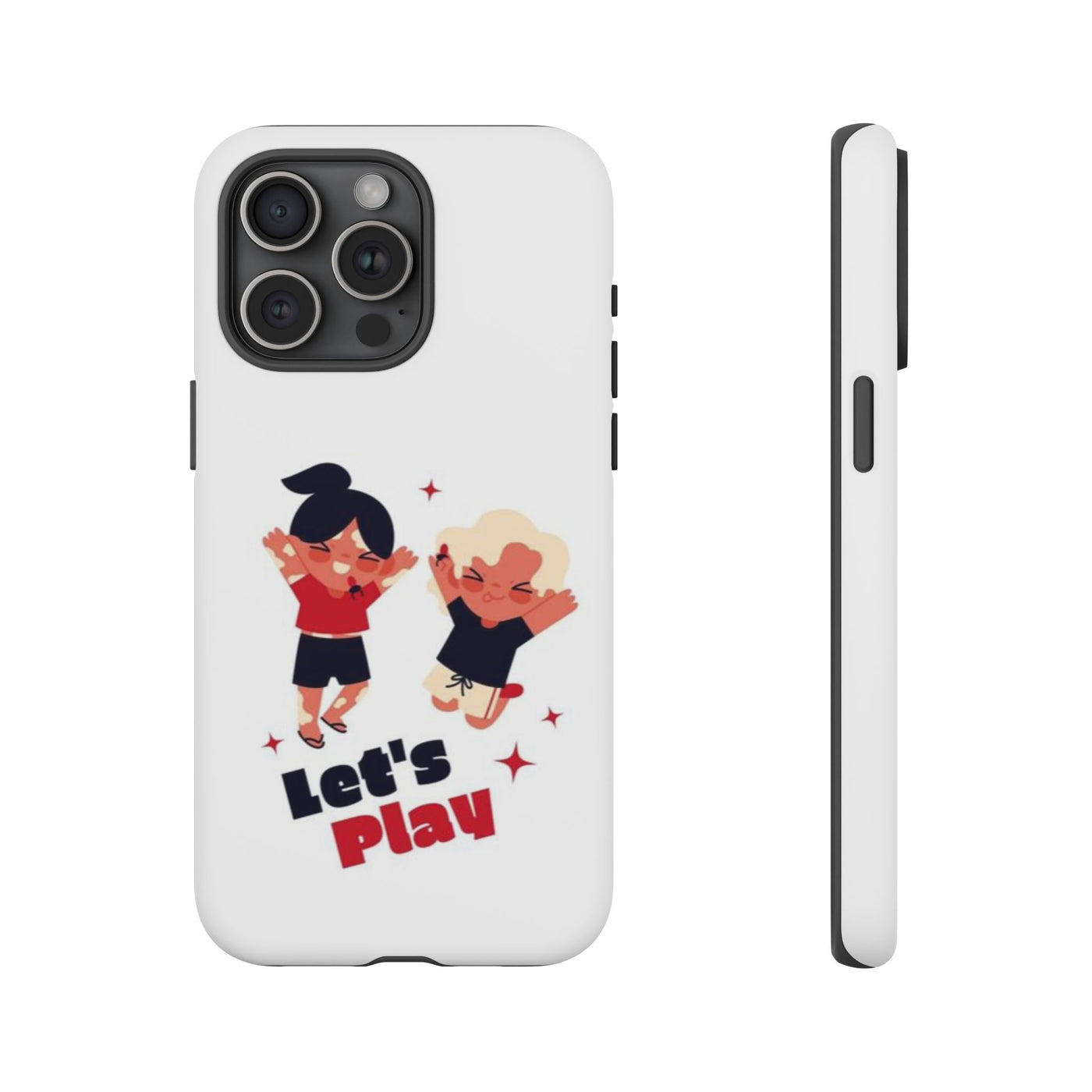 Let's Play Phone Case, Cute Kids Phone Holder, Fun Childrens Accessory, Playful Gift for Kids, Durable Tough Case