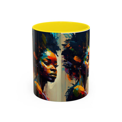 Bold Art Coffee Mug | Unique Gift for Art Lovers, 11oz or 15oz Accent Mug, Inspirational Coffee Cup, Home Decor